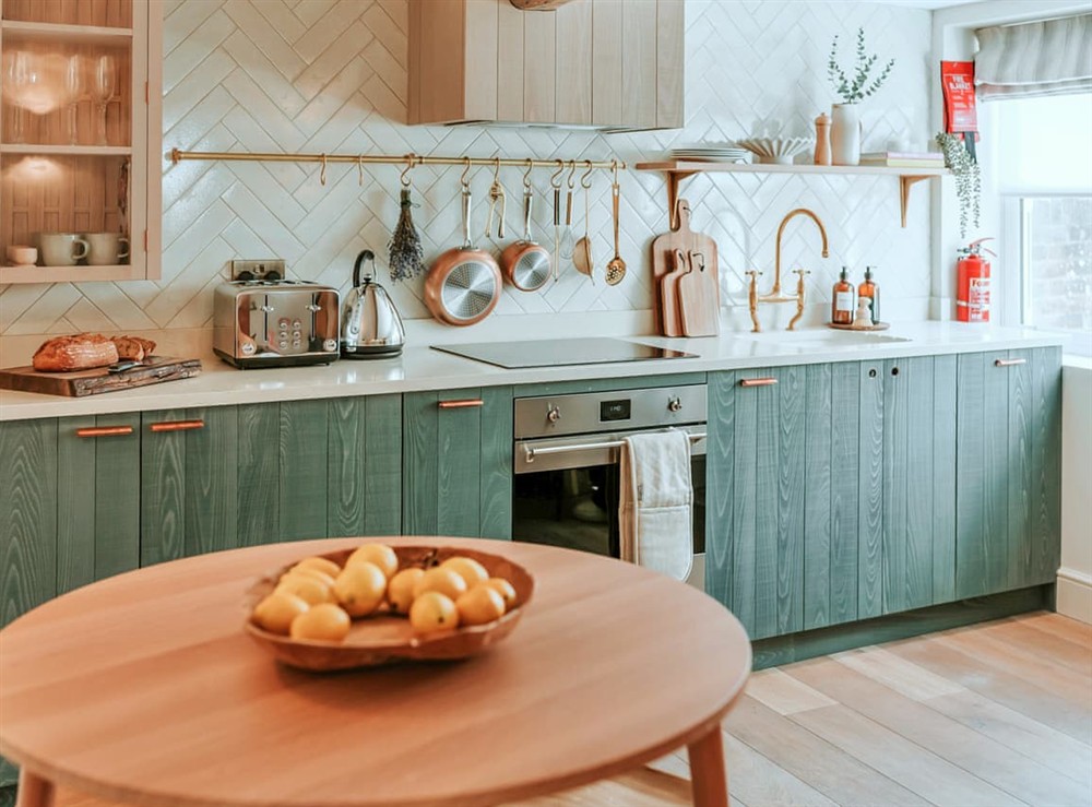 Kitchen/diner at The Barn by the Bay in Ashford, Kent