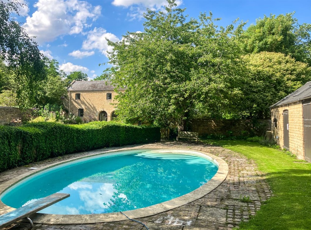 Swimming pool at The Barn in Casewick, near Grantham, Lincolnshire