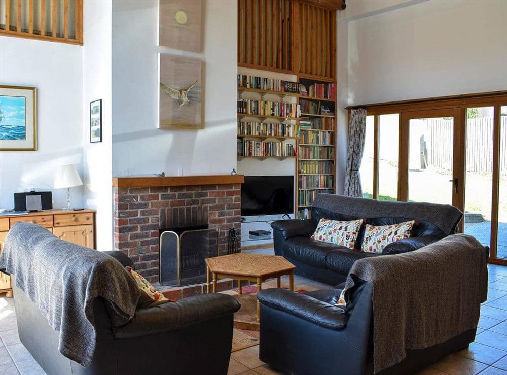 Living area at The Barn in Compton, near Chichester, West Sussex