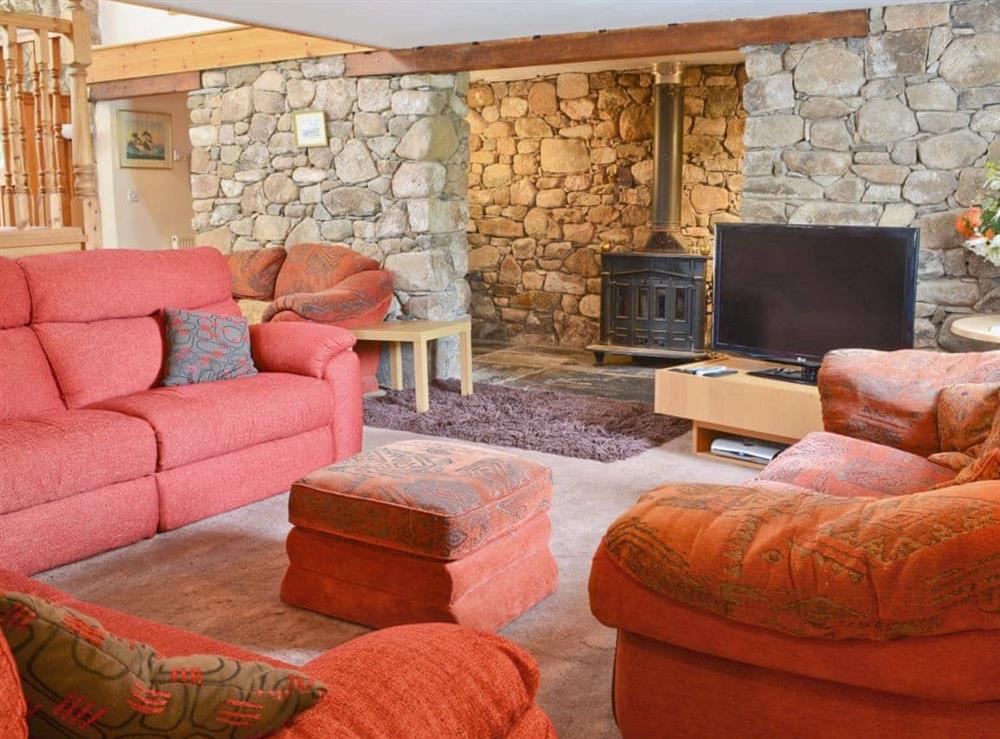 Living room at The Barn in Corney, near Bootle, Cumbria