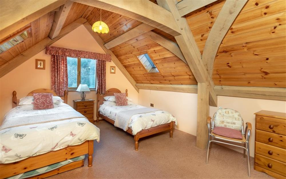 A third single bed is available for this room at The Barn, Elsdon in Lyme Regis