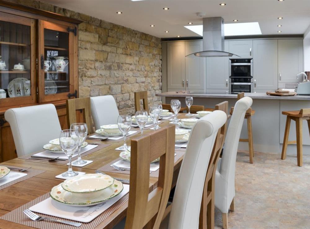 Well appointed kitchen & dining area at The Barn in Harwood Dale, near Scarborough, North Yorkshire