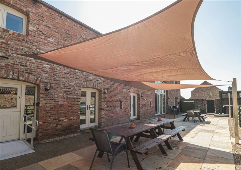 The patio in The Barn at The Barn, Helperby near Boroughbridge