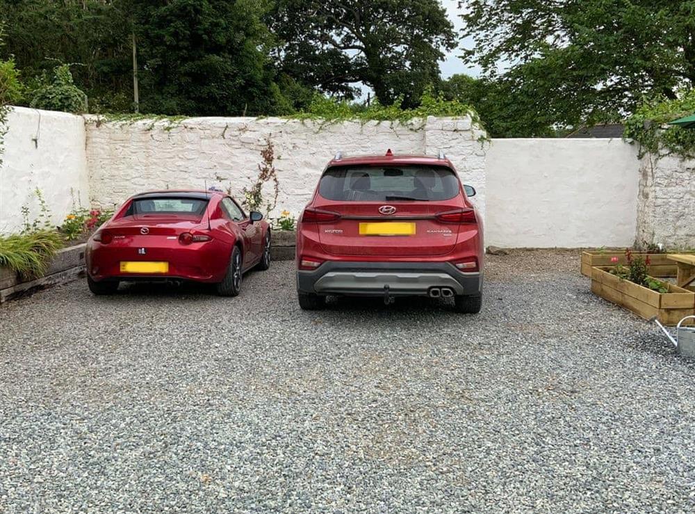 Parking at The Barn in Honeyborough, Dyfed