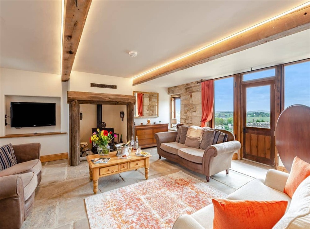 Living area at The Barn in Keighley, West Yorkshire