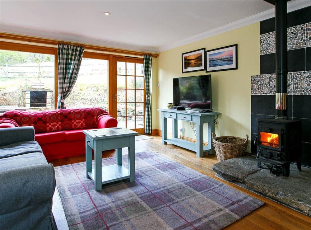 Living area at The Barn in Lochearnhead, Perthshire