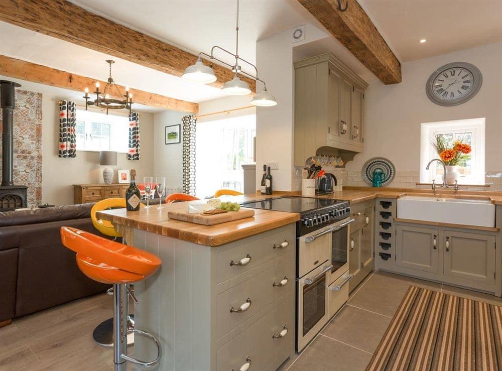 Well-equipped fitted kitchen at The Barn, Oak Tree Farm in West Witton, near Leyburn, Yorkshire, North Yorkshire