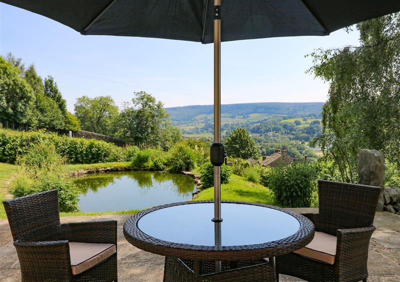 This is the patio at The Barn, Pateley Bridge