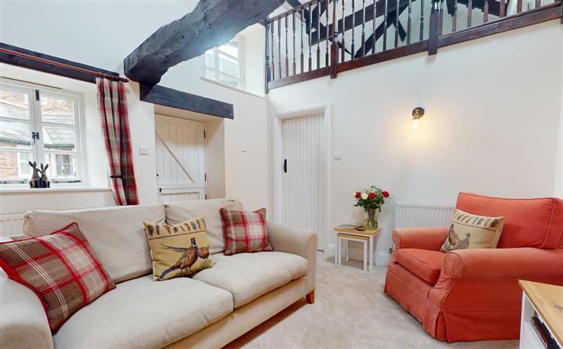 The living area at The Barn, Timberscombe