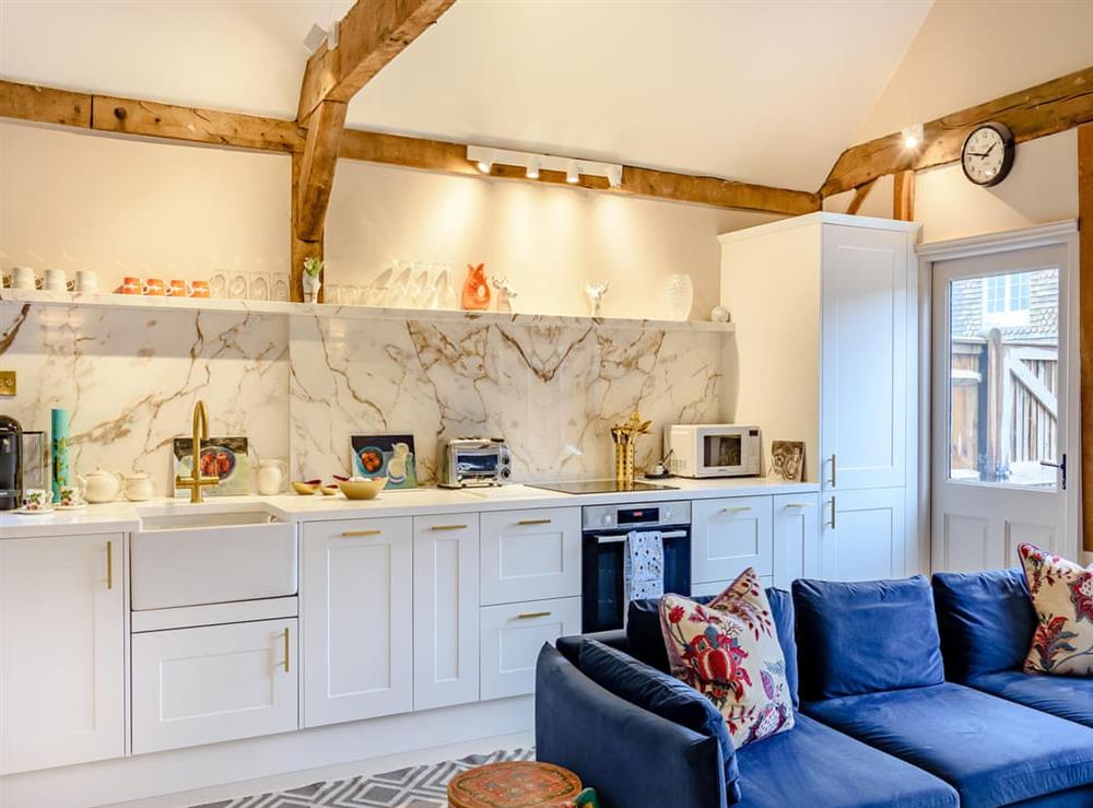 Kitchen area at The Barn in Uckfield, East Sussex