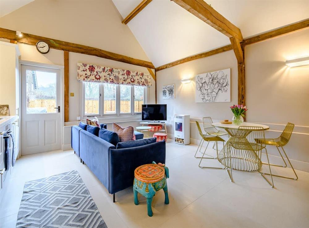 Open plan living space at The Barn in Uckfield, East Sussex
