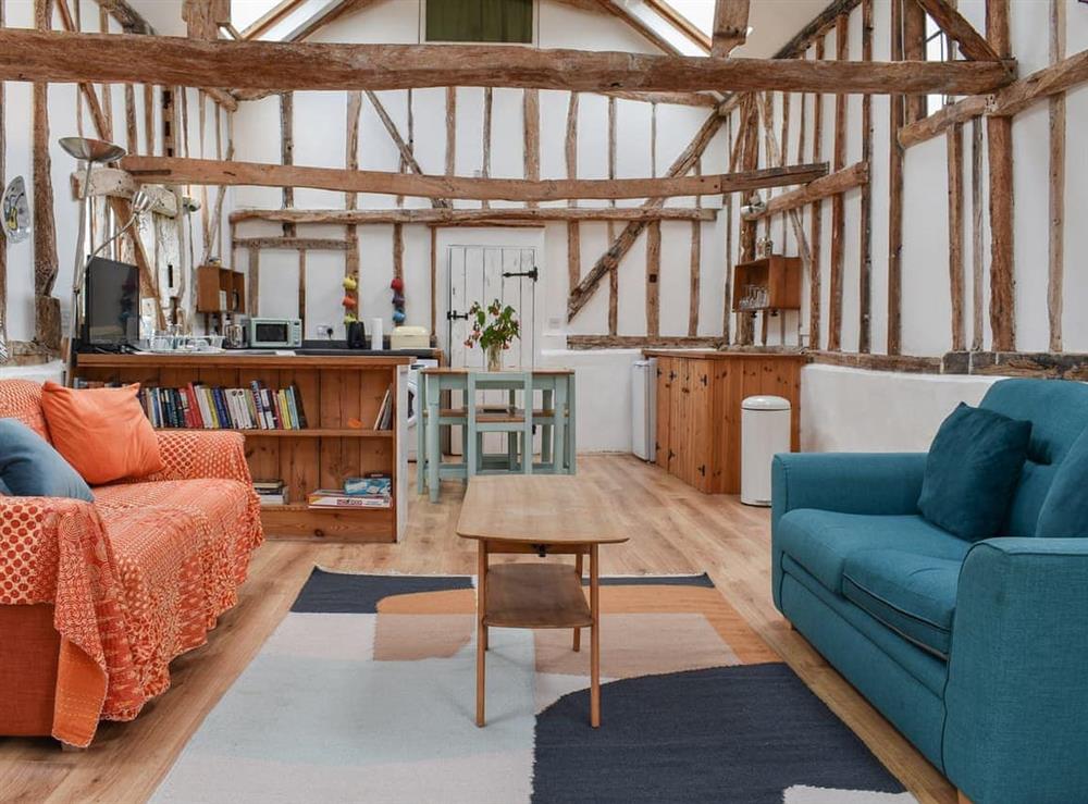 Open plan living space at The Barn in Walpole, near Halesworth, Suffolk