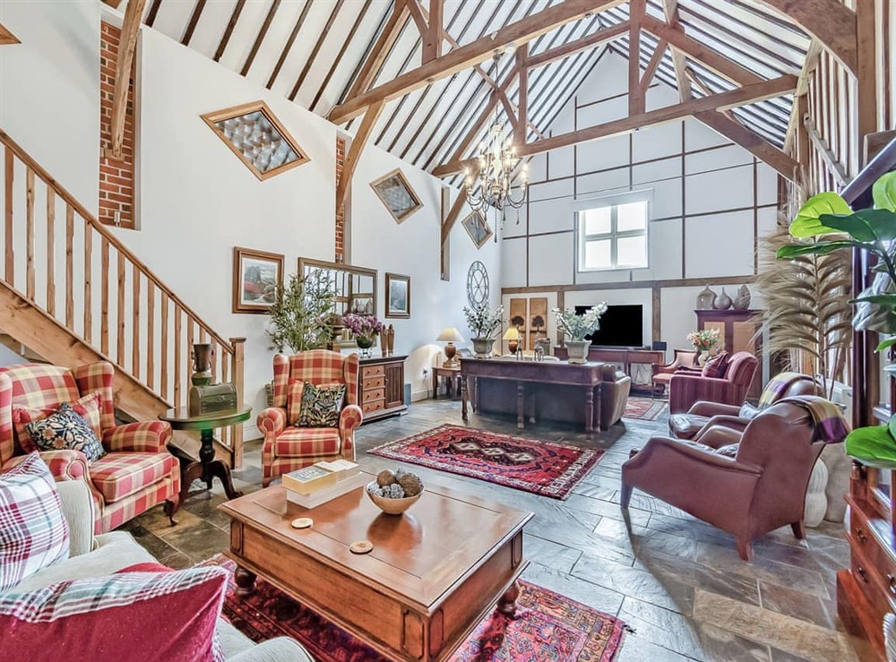 Living room at The Barn in Woking, near Guildford, Surrey