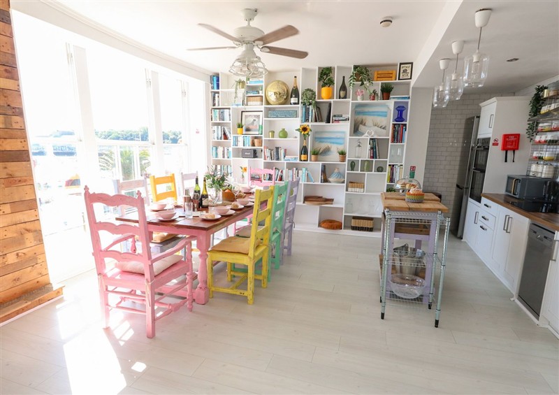 Dining room at The Beach Condo, Weymouth