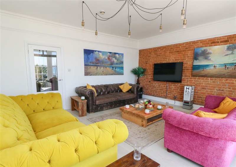 The living area at The Beach Condo, Weymouth