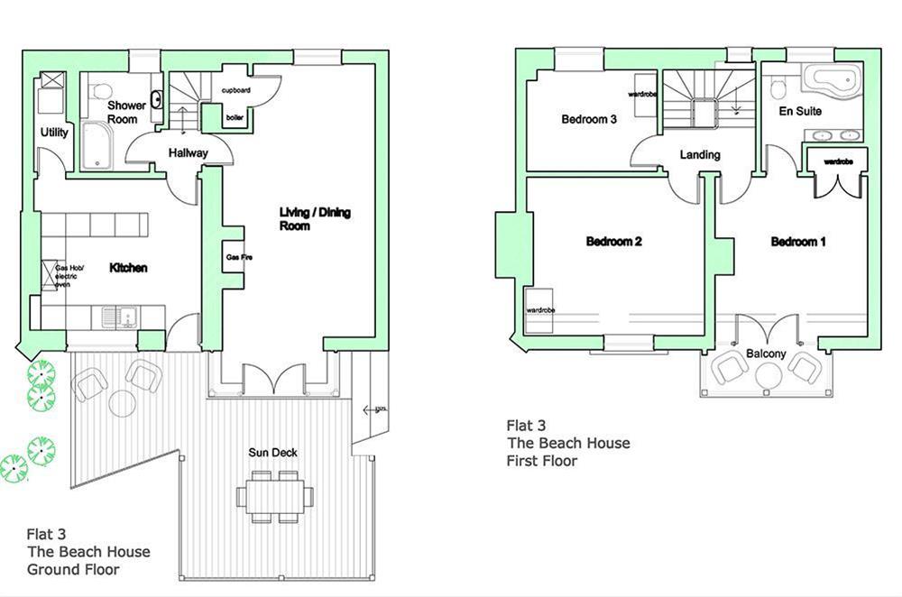 The Beach House - floor plan at The Beach House (Woodside) in Bennett Road, Salcombe
