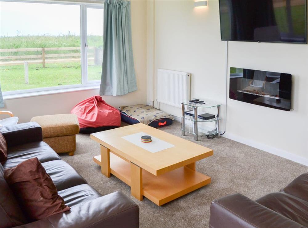 Living room at The Beach House in Bacton, near Norwich, Norfolk