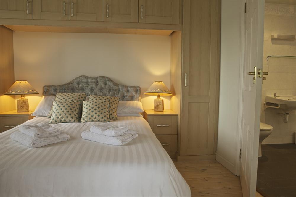 Bedroom with fitted wardrobes at The Beach House in Lockslea House, Thurlestone