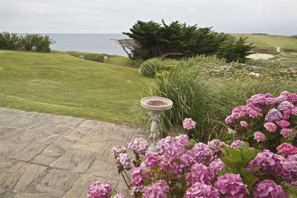 Enjoy the views from the terrace at The Beach House in Lockslea House, Thurlestone