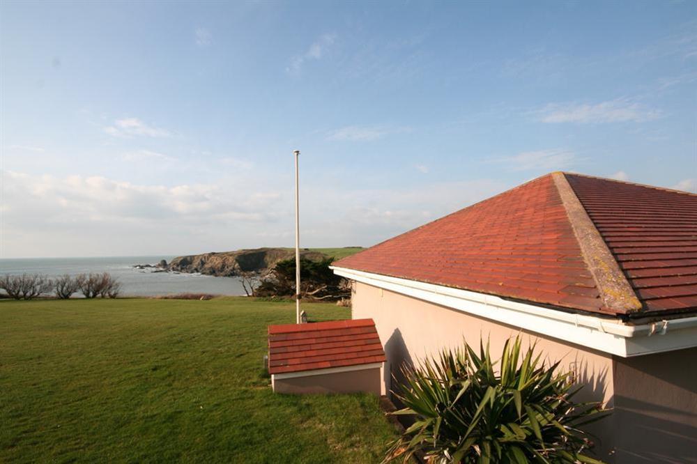 Extensive gardens to front, side and rear of the beach house at The Beach House in Lockslea House, Thurlestone