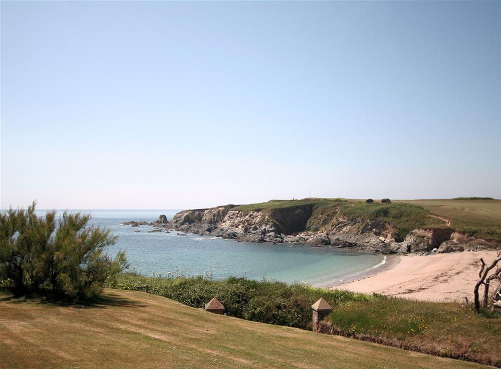 Lovely views over the beach and neighbouring Thurlestone Golf Course at The Beach House in Lockslea House, Thurlestone