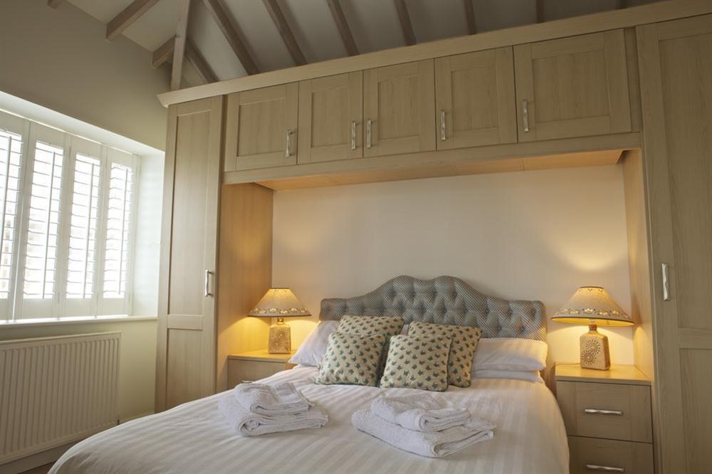 Tastefully furnished double bedroom at The Beach House in Lockslea House, Thurlestone