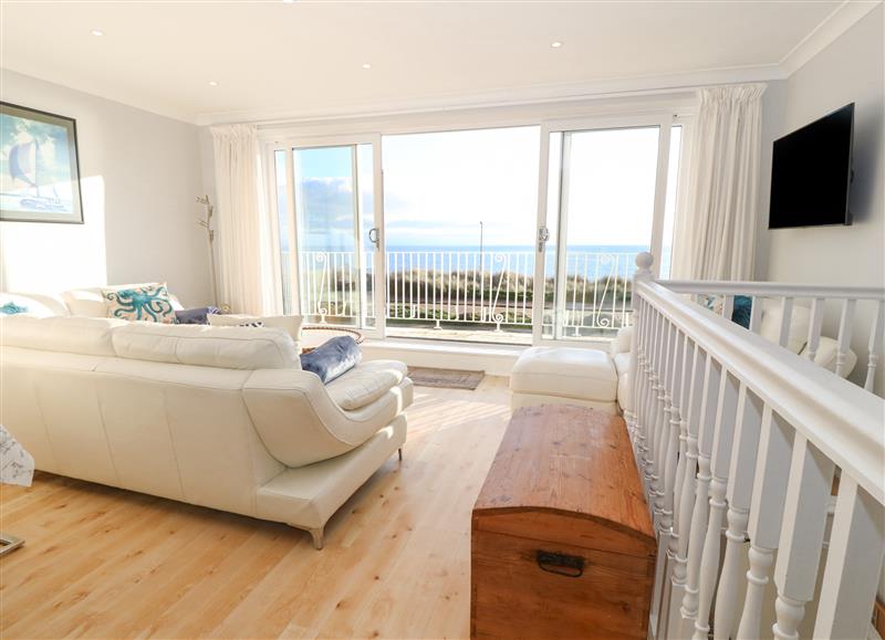 This is the living room at The Beach House, Pwllheli