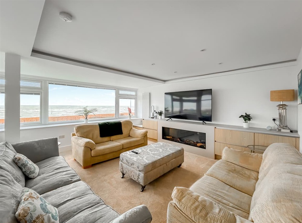 Open plan living space at The Beach House in Worthing, West Sussex