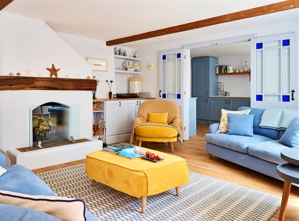 Living area at The Beach Retreat in Kingston, Devon