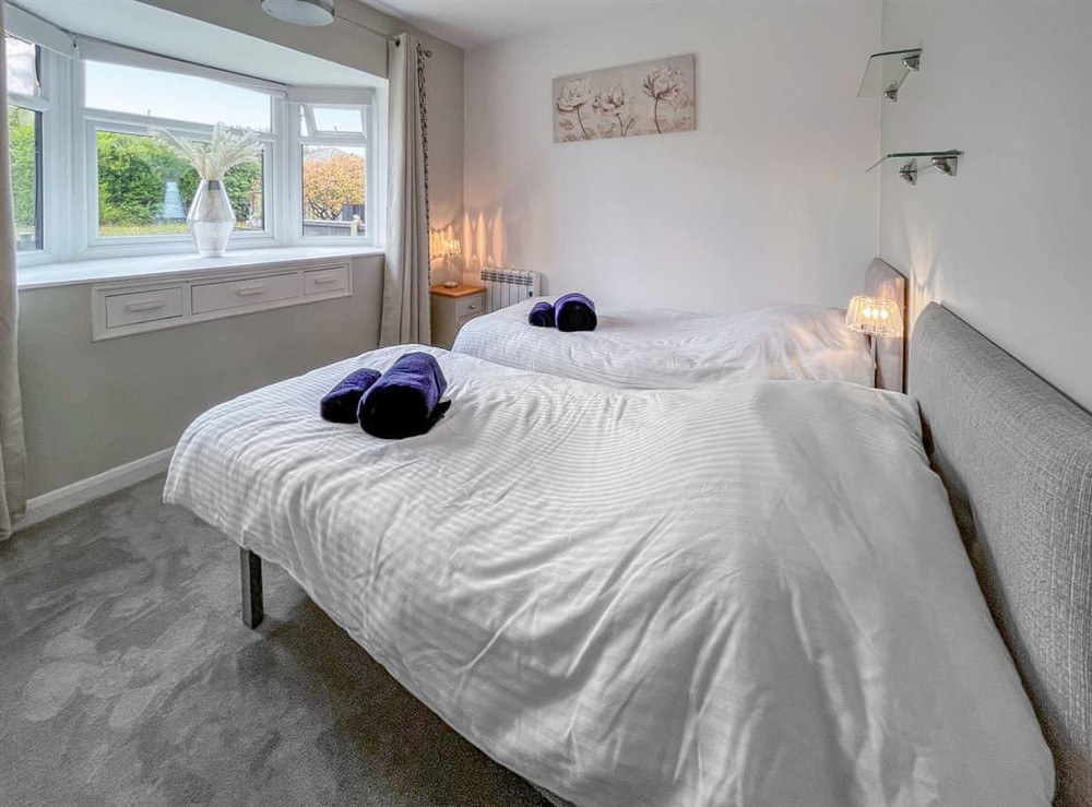 Twin bedroom at The Beach Retreat in Skegness, Lincolnshire