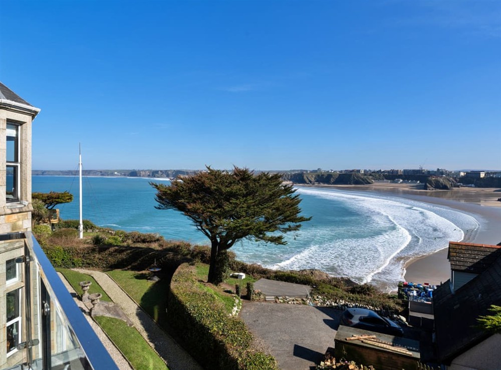 View at The Beachside Loft in Newquay, Cornwall