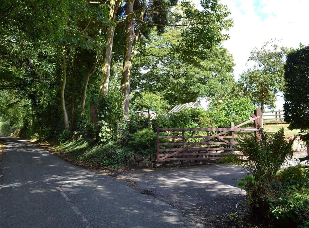 Leafy lane to the property at The Beehive in Betley, near Crewe, Staffordshire