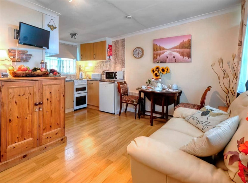 Open plan living space at The Bees Knees in Mundesley, Norfolk