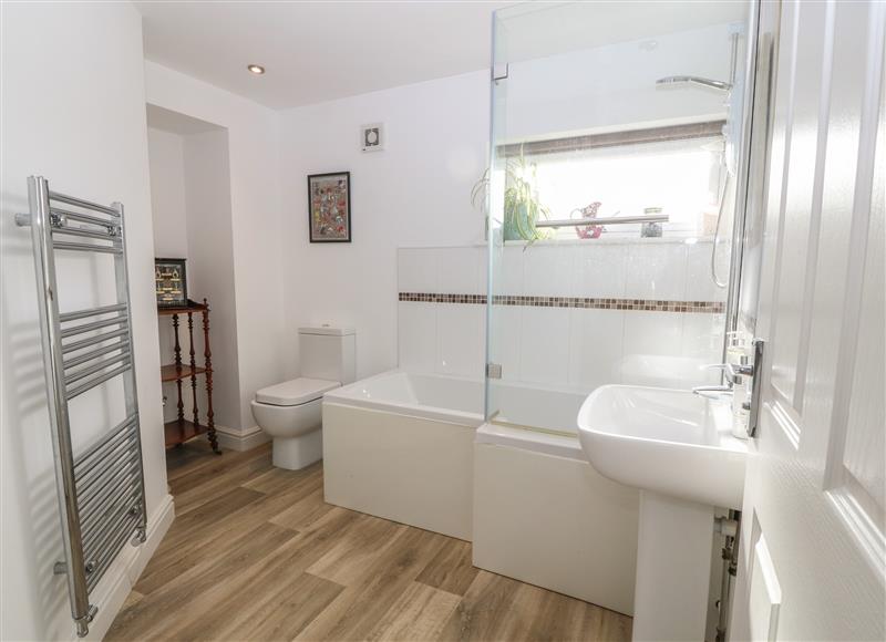 This is the bathroom at The Bell Apartment, Cemaes Bay