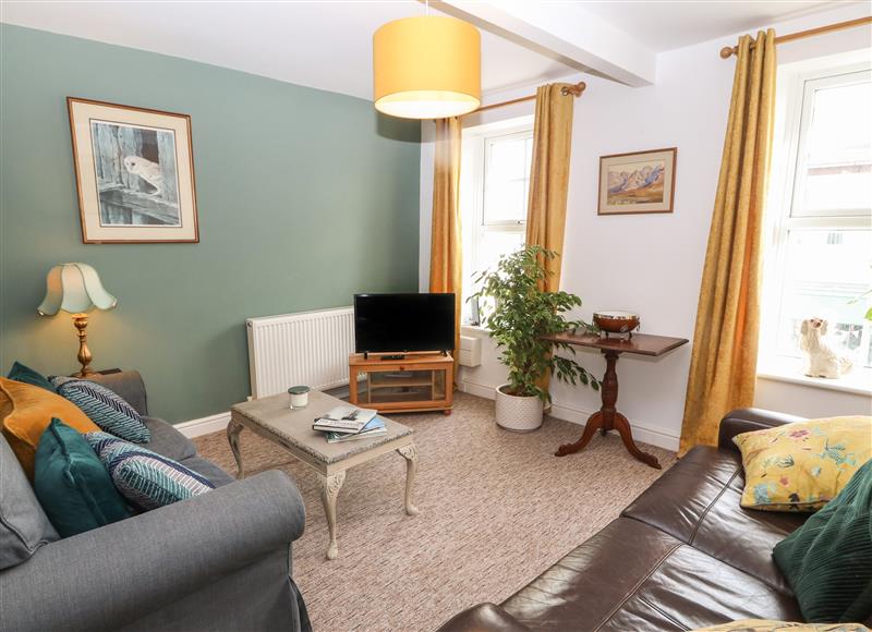 This is the living room at The Bell Apartment, Cemaes Bay