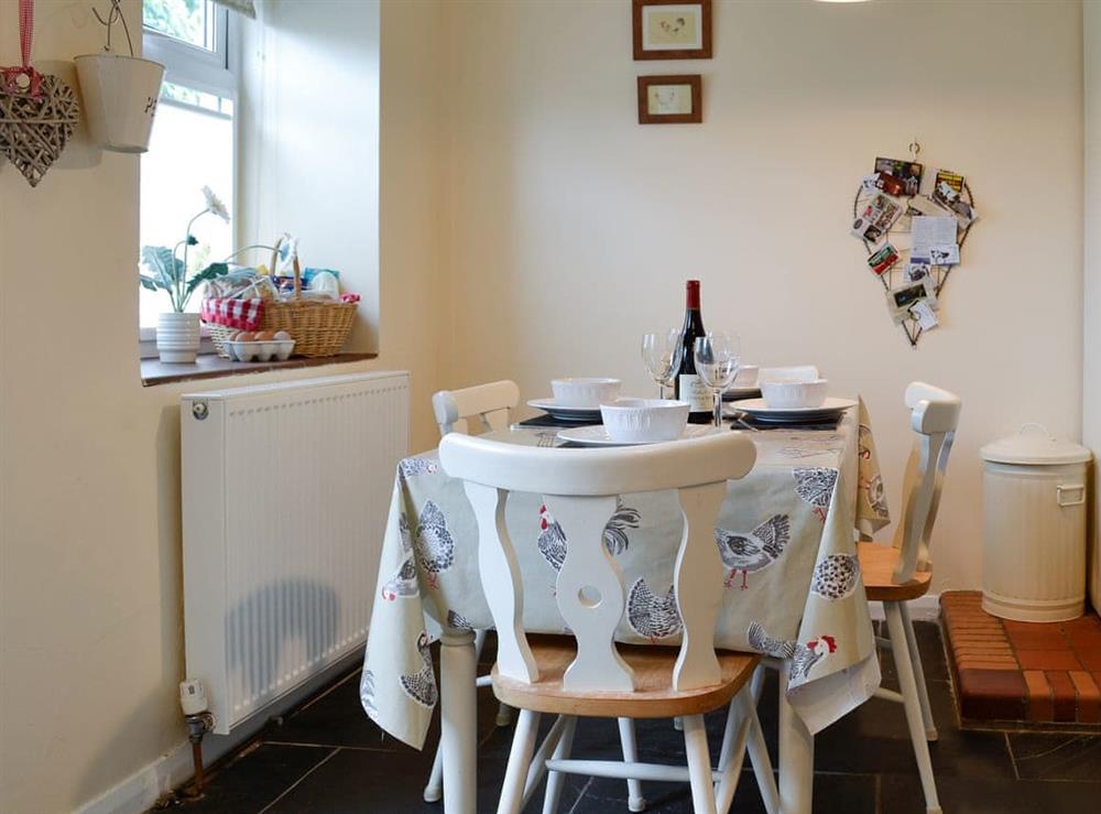 Charming cottage style kitchen dining area at The Bellringers Cottage in Llandegla, near Wrexham, Denbighshire