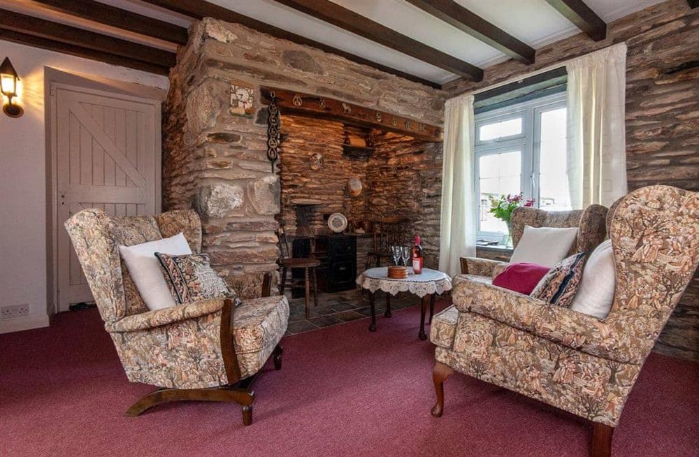 The living area at The Bickney in Near Porthgain, Pembrokeshire, Dyfed