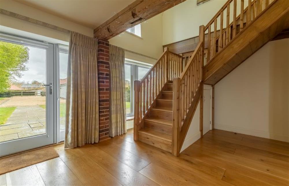 Ground floor: From the entrance hall  oak return stair case leads to the first floor