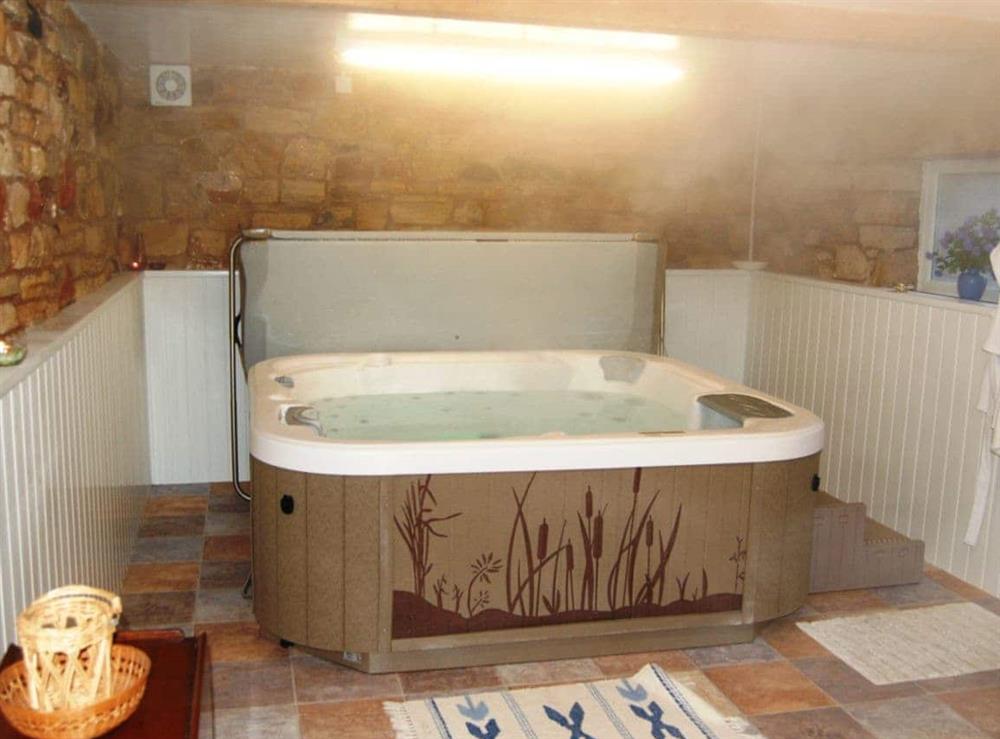 Relaxing hot tub at The Bird Bath in Workington, Cumbria