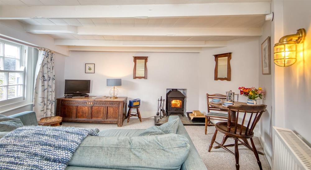 The sitting room at The Birdcage in Port Isaac, Cornwall