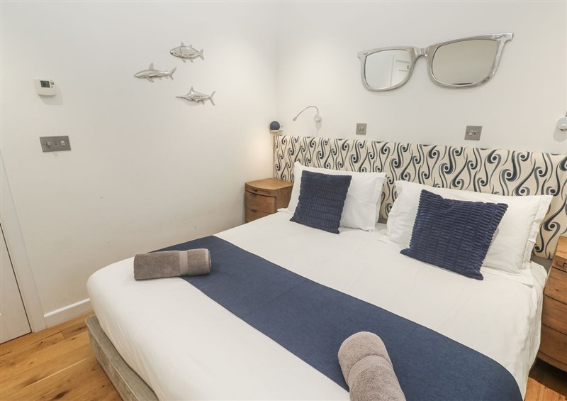 One of the 3 bedrooms at The Black Barnacle, Portreath