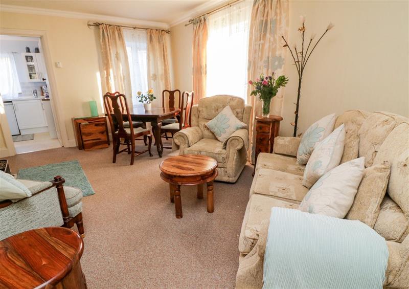 This is the living room at The Blue House at Magnolia Lake, Mamhead near Dawlish