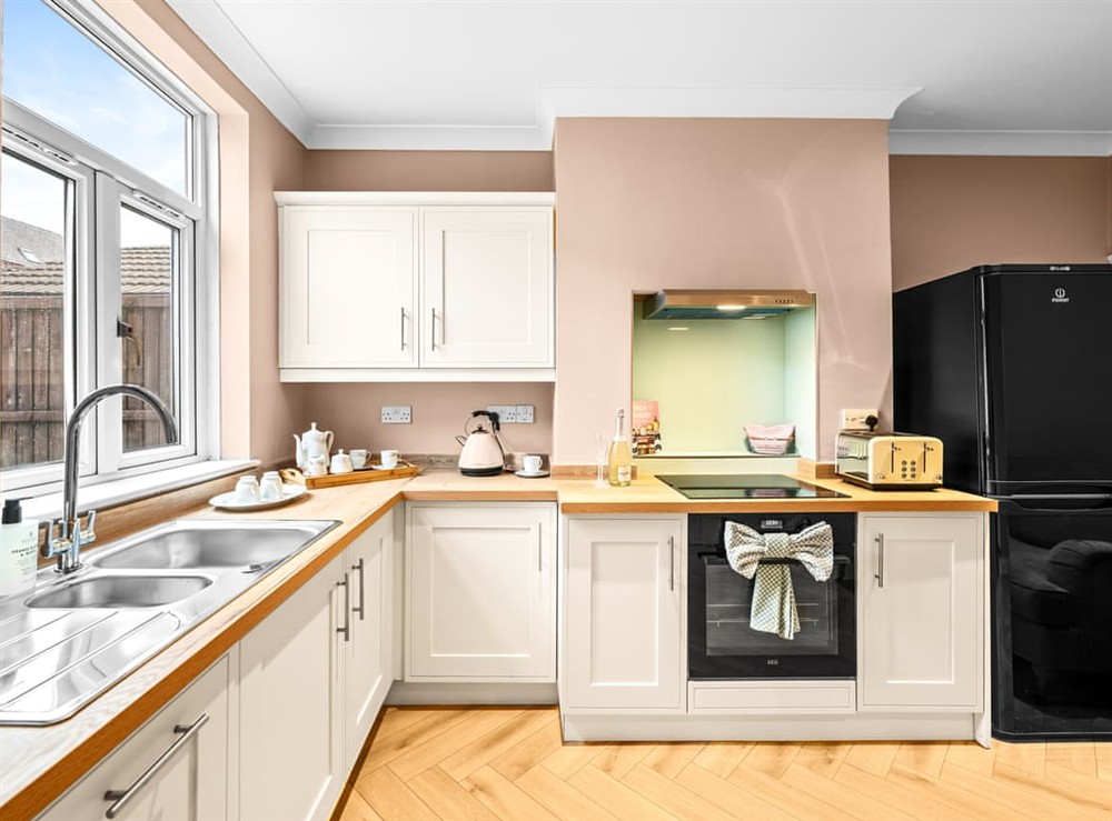 Kitchen area at The Blue House in Lincoln, Lincolnshire