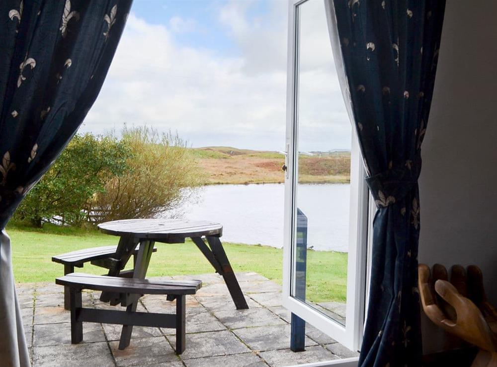 Patio at The Boat House in Lochmaddy, Outer Hebrides, Isle Of North Uist