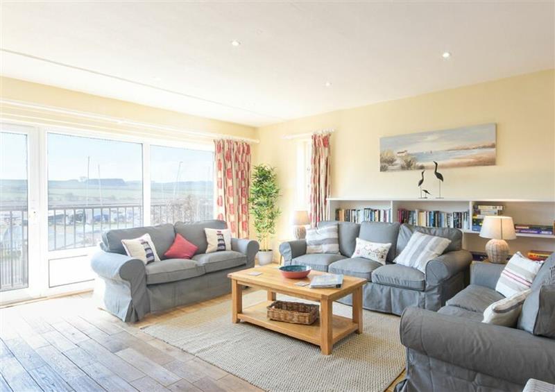 Relax in the living area at The Boathouse, Alnmouth