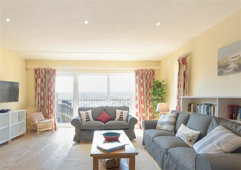 The living area at The Boathouse, Alnmouth