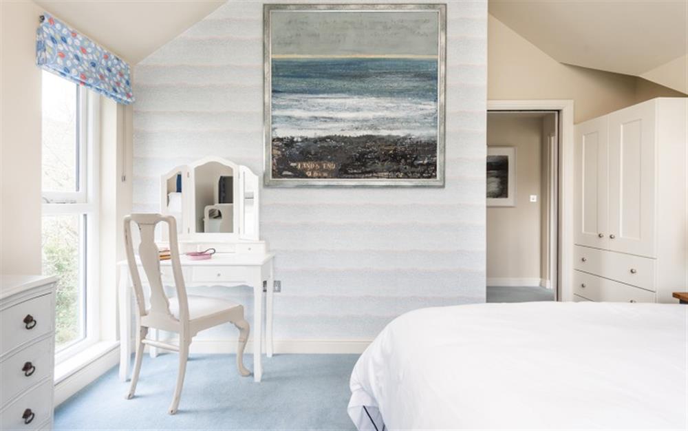 Another view of the lovely master bedroom at The Boathouse in East Portlemouth
