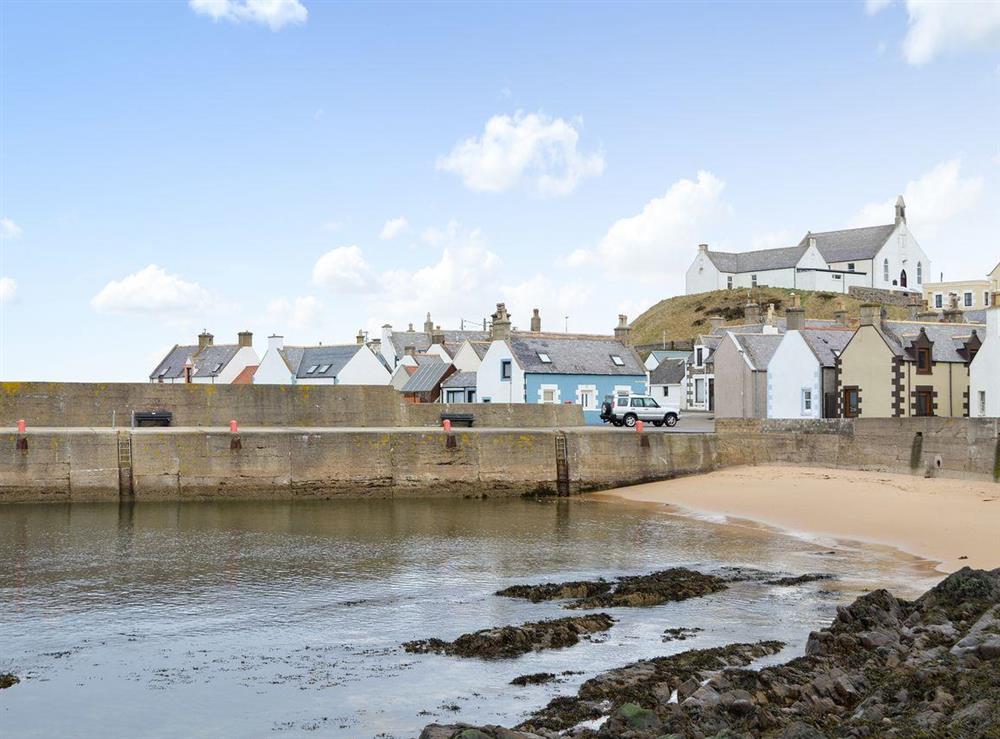 Findochty village at The Boathouse in Findochty, near Buckie, Highlands, Banffshire