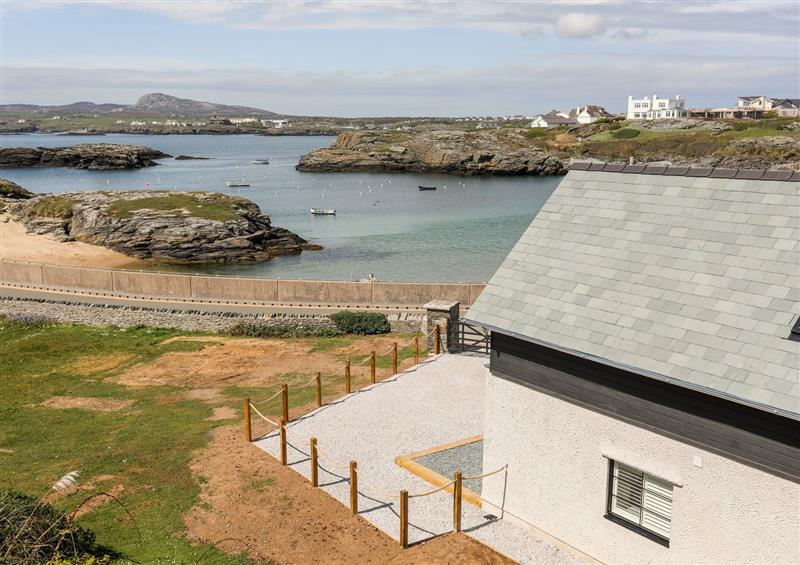 This is the setting of The Boathouse at The Boathouse, Trearddur Bay