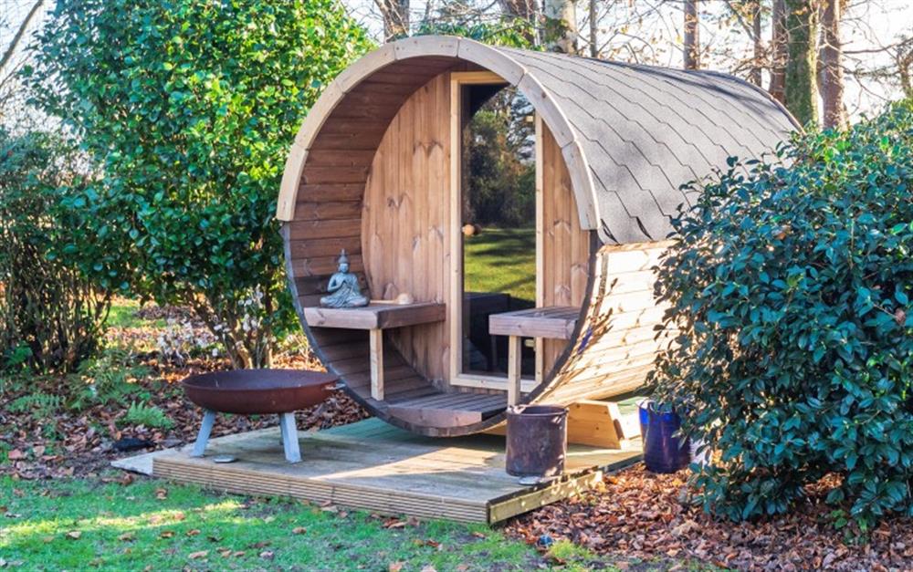 Wood fired sauna  at The Bolt Hole in Churchstow